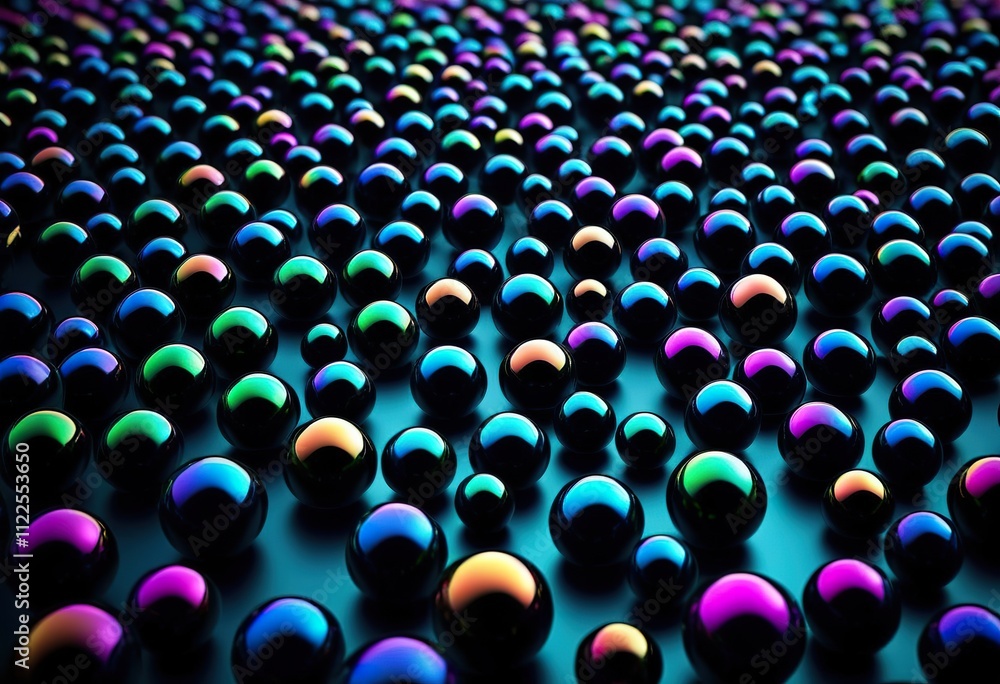Fototapeta premium Colorful Shiny Spheres Abstract Background Texture Design Pattern