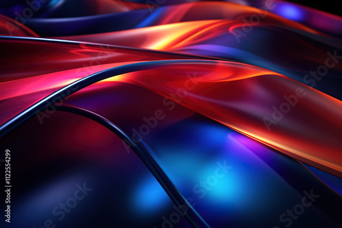 Fondo de malla tecnológica con líneas y formas geométricas