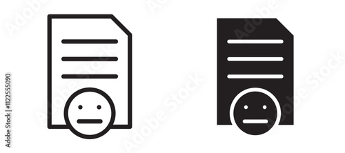 Complaint vector icon set in black color.