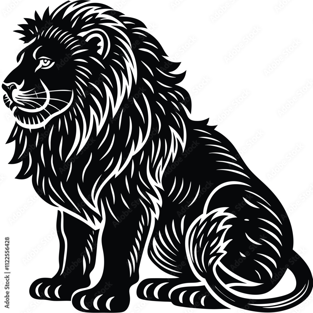 custom made wallpaper toronto digitalLion vector silhouette black vector