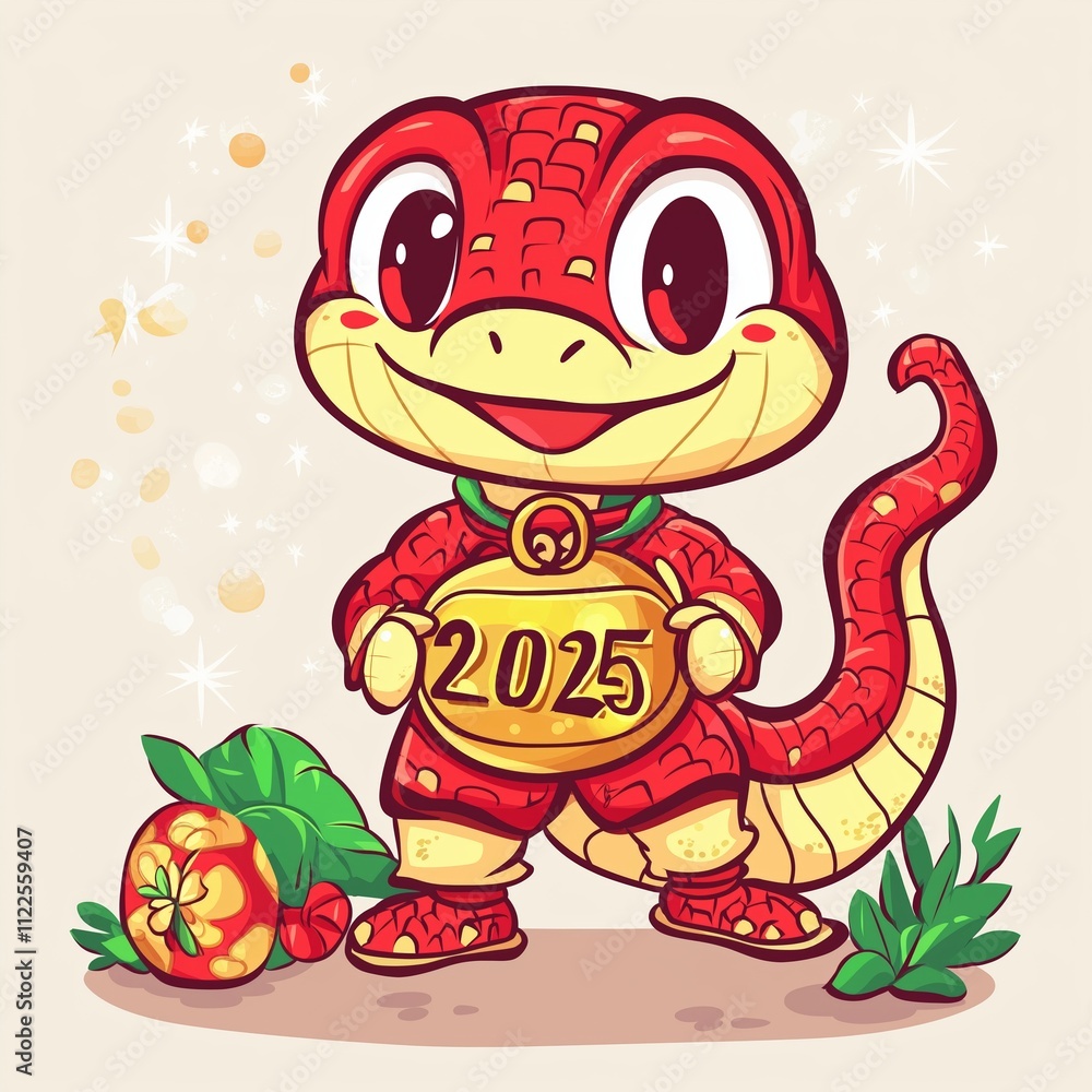 Obraz premium happy theme for 2025 new year