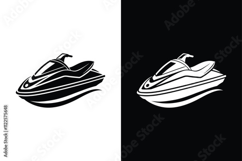 Speed and Adventure. Jet Ski Logo Design in Minimalist Style