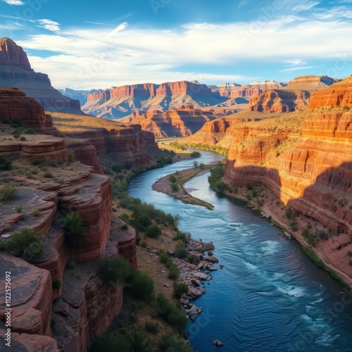 Sevier river and landscape in utah around hatch along highway 89 River landscapes Ultra realistic Photorealistic landscape photographywater travel sky beautiful tourism outdoor photo