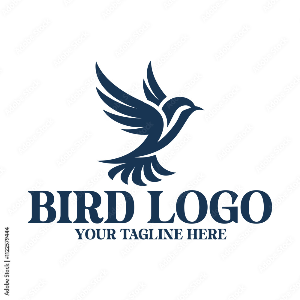 Obraz premium Dynamic Bird Logo Design and Illustration - Perfect for Nature, Wildlife, and Travel Branding | Bird Logo | Animal Logo Illustration | Bird | Logo | Logo Design