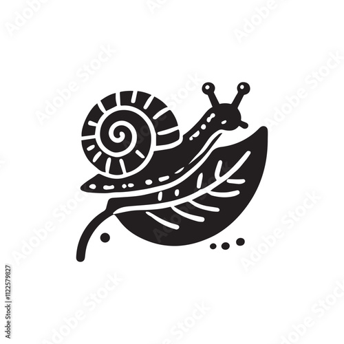 Escargot vector icon symbol design illustration