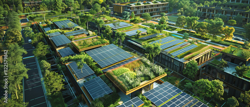 A solar panel farm with innovative 