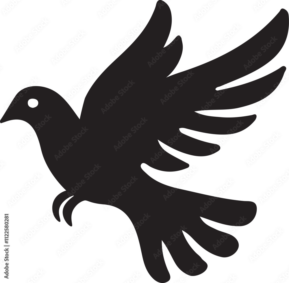 Obraz premium Beautiful Dove Silhouette Vector Illustrations for Your Projects