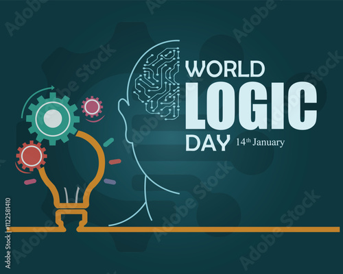 World logic day, good for world logic day celebration. 14 January. flat design. flyer design. flat illustration. Vector illustration. Holiday concept. banner , poster.