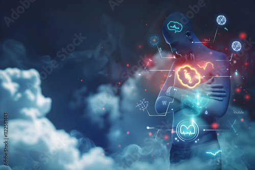 Wallpaper Mural Portrayal of Digestive Discomforts Due To Xanthan Gum Consumption Torontodigital.ca