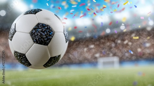 Soccer Ball  Confetti  Stadium  Victory Celebration  Championship  Sports  Football  Game photo