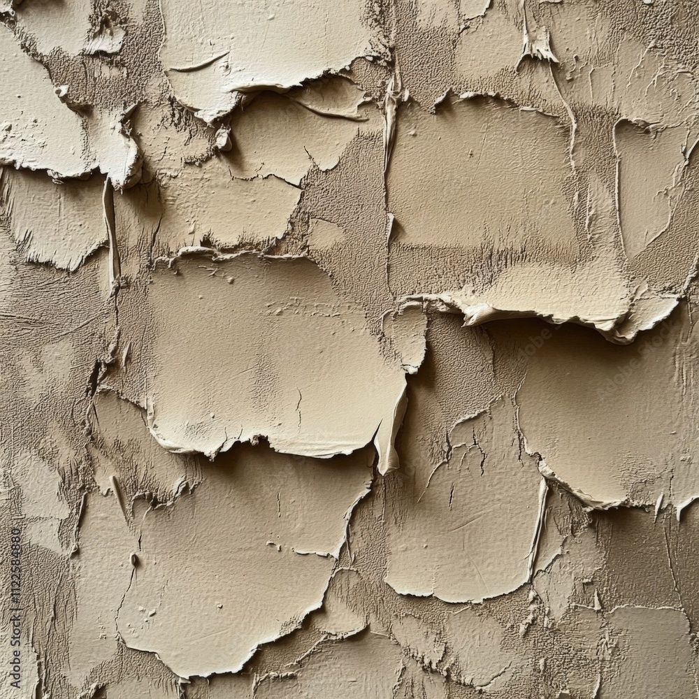 Obraz premium Mocha Mousse. Textured Beige Plaster Wall Close-up Abstract