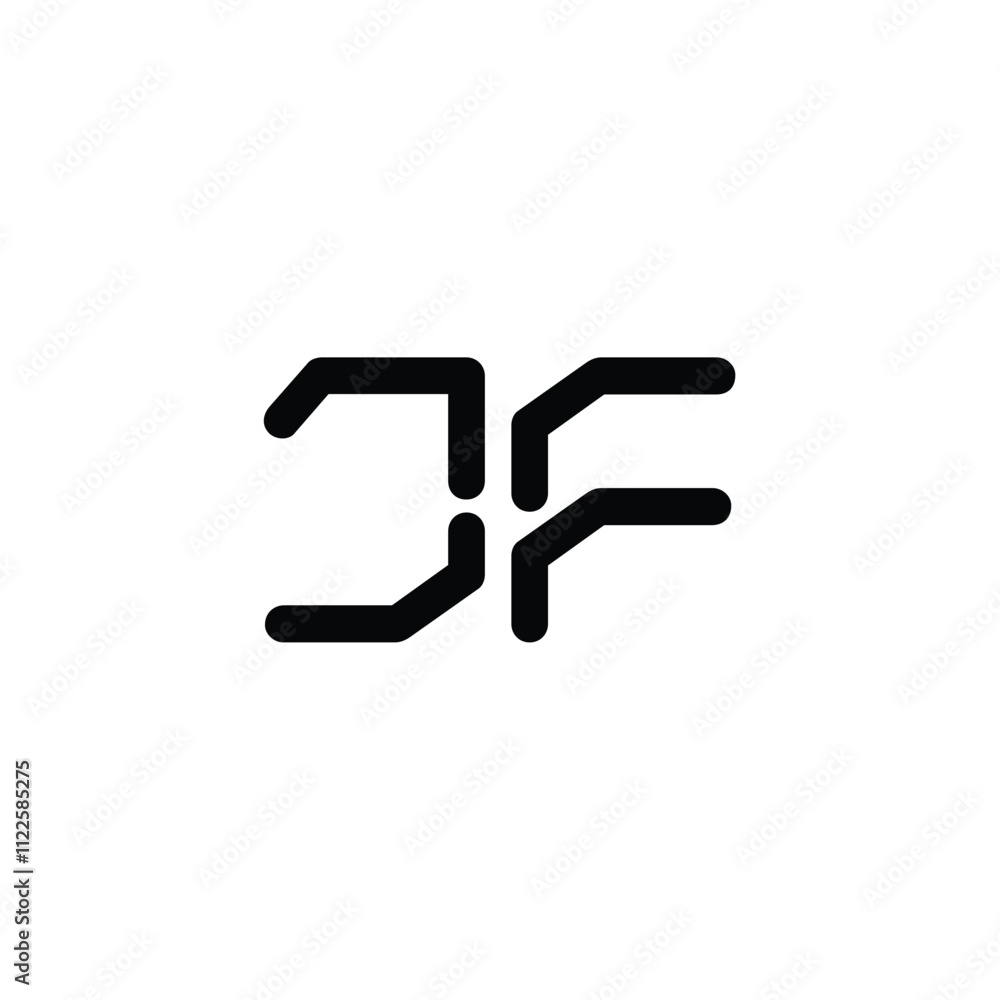JF monogram logo design letter text name symbol monochrome logotype alphabet character simple logo JF monogram logo design letter text name symbol monochrome logotype alphabet character simple logo