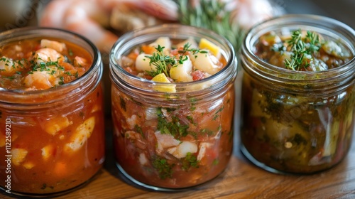 Artisan Seafood Soups in Glass Jars