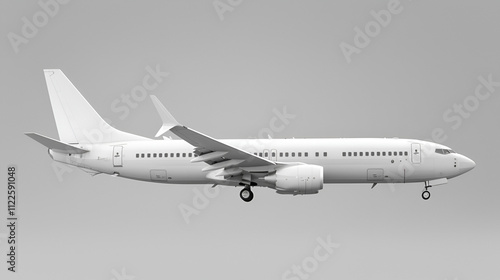 Luqa, Malta - July 27, 2023: TUIfly Boeing 737-8AS (REG: G-TUKF) in all white colour scheme. Previously with Ryanair and Pegasus, Generative Ai