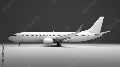 Luqa, Malta - July 27, 2023: TUIfly Boeing 737-8AS (REG: G-TUKF) in all white colour scheme. Previously with Ryanair and Pegasus, Generative Ai