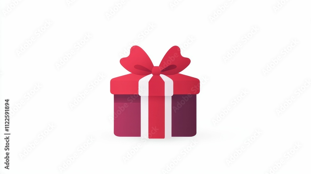 Fototapeta premium illustration of a gift, white background