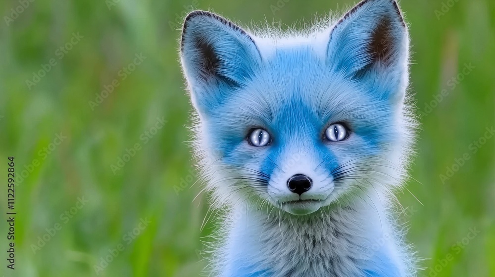 Obraz premium Adorable Blue Fox Kit Fantasy Animal Wildlife Nature