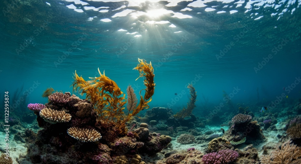 Obraz premium Underwater coral reef