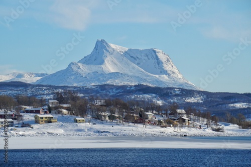 Snow mountain during winter season at Norway.