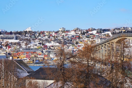 Obraz na płótnie Beautiful city at Norway. w salonie