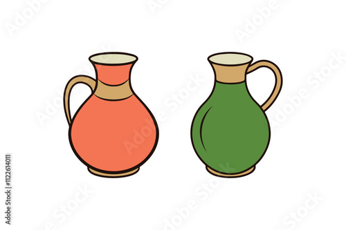 Colorful jog clipart. Fun cartoon-style vector illustration perfect for creative projects and artistic designs