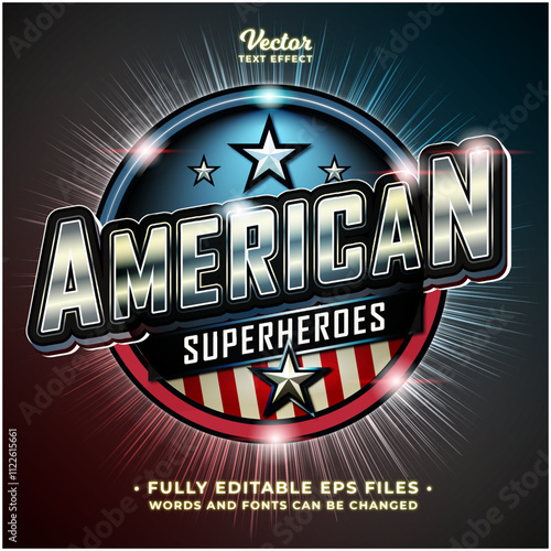 Wallpaper Mural American Superhero logo text effect editable eps cc file Torontodigital.ca