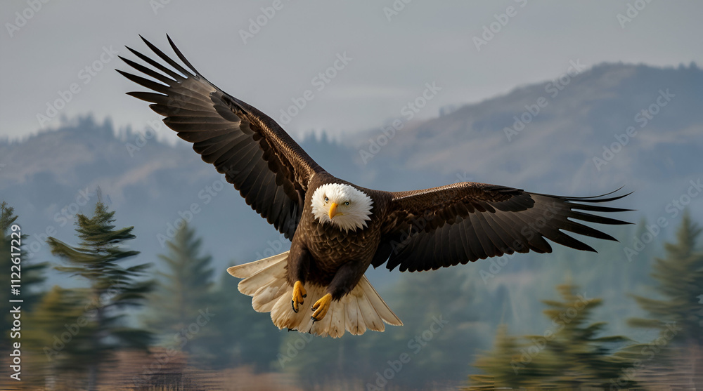 Obraz premium american bald eagle. Genrative.ai 