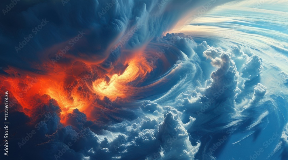 Fototapeta premium Maximalist Geostorm in the Sky