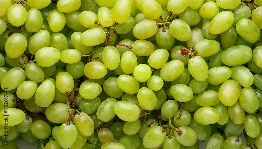 Flat Lay Top View of Bright Ripe Fragrant Green Grape Fruit as Background Flat Lay Top View of Bright Ripe Fragrant Green Grape Fruit as Background