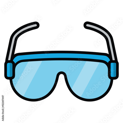 Safety glasses isolated on white background