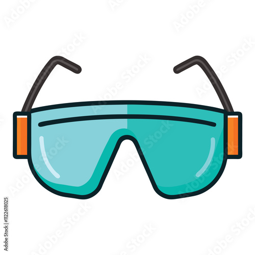 Safety glasses isolated on white background