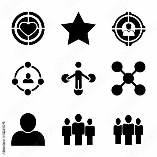 Target Audience, Social Network, Marketing Icons, People, Connection, Strategy