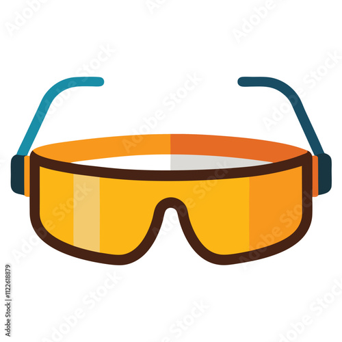 Safety glasses isolated on white background
