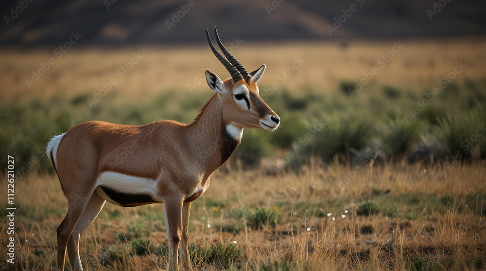 antelope in the savannah. Genrative.ai 