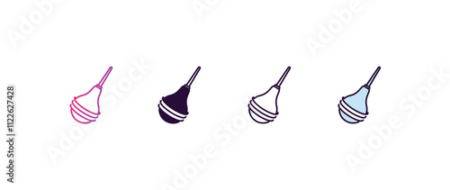 enema gradient, line, filled, colored icon. editable vector from health and medical concept. four different style enema icon isolated on white background