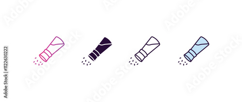 seasoning gradient, line, filled, colored icon. editable vector from kitchen concept. four different style seasoning icon isolated on white background