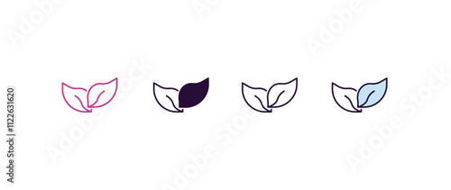 vegetarian gradient, line, filled, colored icon. editable vector from hotel concept. four different style vegetarian icon isolated on white background