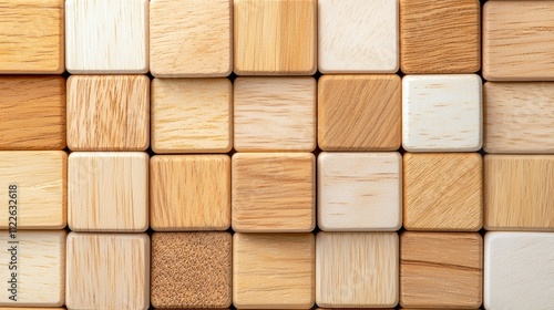 Wooden Blocks Background  Natural Wood Texture  Cubes  Crafts  DIY