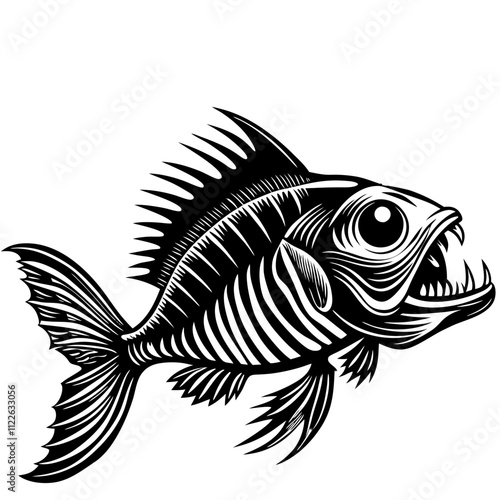 Wallpaper Mural black and white fish Torontodigital.ca