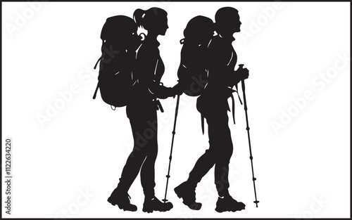  hiking silhouettes of photographer