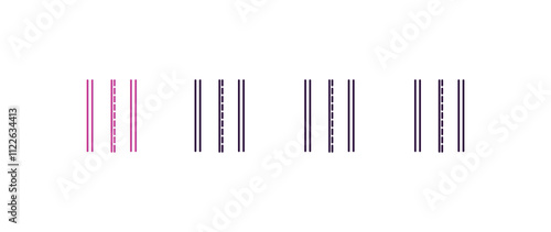 road gradient, line, filled, colored icon. editable vector from ai and tech concept. four different style road icon isolated on white background