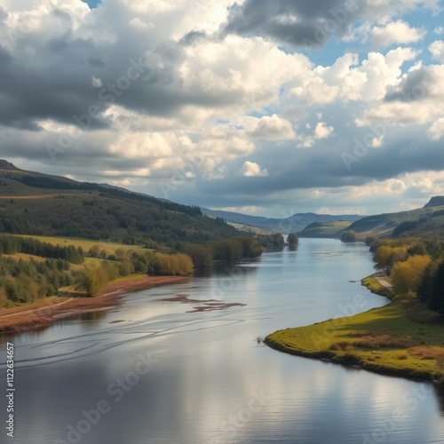 A view of the river lune near lancaster River landscapes Ultra realistic Photorealistic landscape photographywater travel sky beautiful tourism outdoor photo