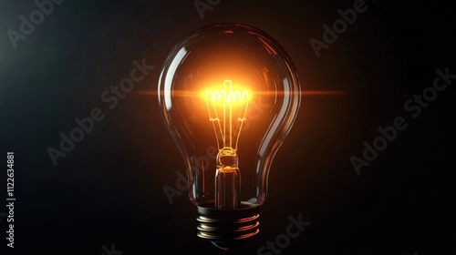 Strategy business planning ideas for investment and business growth. glowing light bulb with futuristic graphic icon