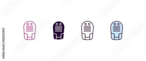 dehumidifier  gradient, line, filled, colored icon. editable vector from furniture concept. four different style dehumidifier  icon isolated on white background