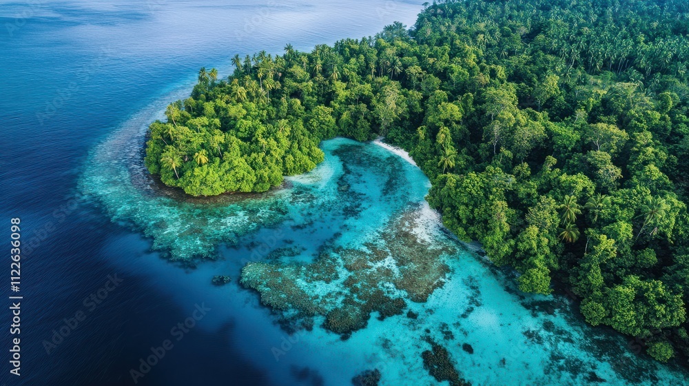 Lush jungle on a remote tropical island is fringed by a coral reef in the Solomon Islands. This beautiful country is home to spectacular marine biodiversity and many historic WWII sites. Lush jungle on a remote tropical island is fringed by a coral reef in the Solomon Islands. This beautiful country is home to spectacular marine biodiversity and many historic WWII sites.