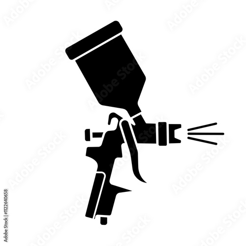 Spray gun paint illustration 