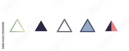 turn up arrow gradient, line, filled, colored icon. editable vector from user interface concept. four different style turn up arrow icon isolated on white background