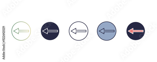 up broken line arrow gradient, line, filled, colored icon. editable vector from user interface concept. four different style up broken line arrow icon isolated on white background