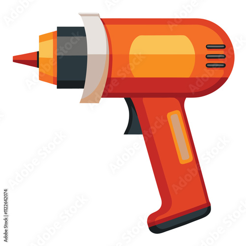 heat gun isolated on white background photo