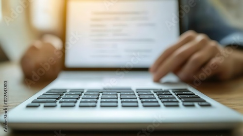 Person filing taxes online with an official government website interface on the screen, digital tax policy implementation